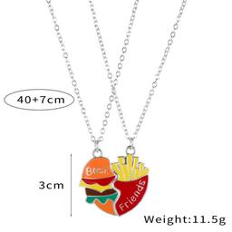 Hamburger Fries Magnetic Necklace